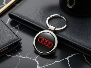 Audi Porte-clés Brillants Métal Élégant Résistant